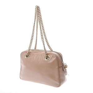 Gucci Beige Vernis Soho Patent Leather Chain Bag Shoulder